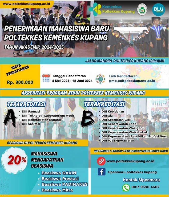 Penerimaan Mahasiswa Baru Poltekkes Kemenkes Kupang Jalur Mandiri Tahun 2024