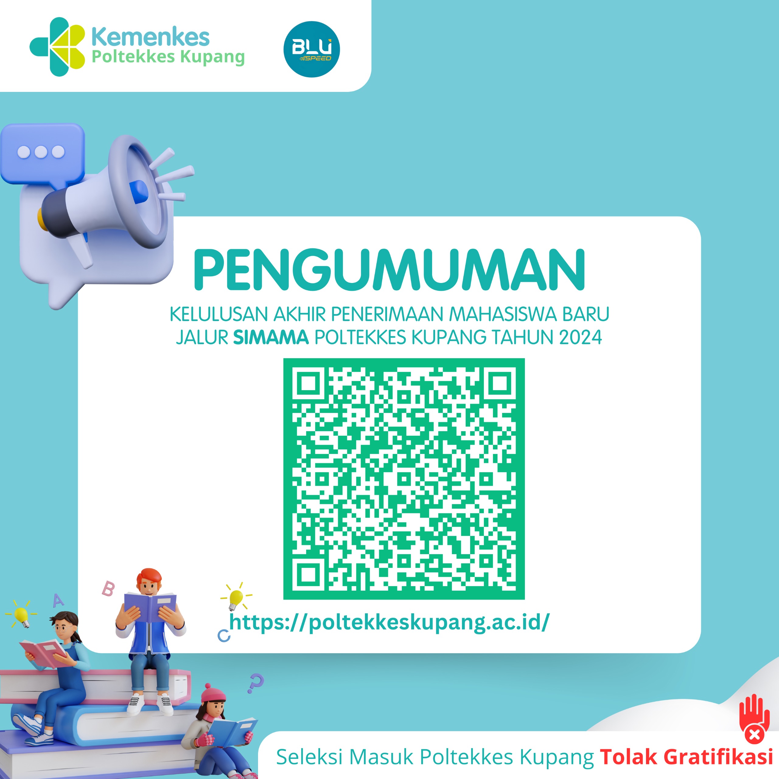 PENGUMUMAN KELULUSAN AKHIR PENERIMAAN MAHASISWA BARU JALUR SIMAMA POLTEKKES KUPANG TAHUN 2024