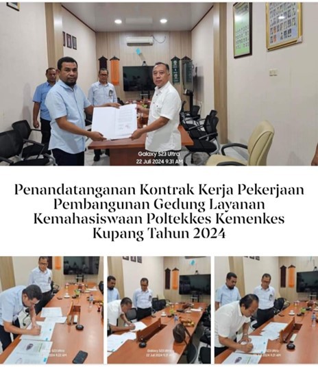 PENANDATANGANAN KONTRAK KERJA ANTARA POLTEKKES KEMENKES KUPANG, PT. ANINDYAGUNA DAN PT. KONINDO PANO