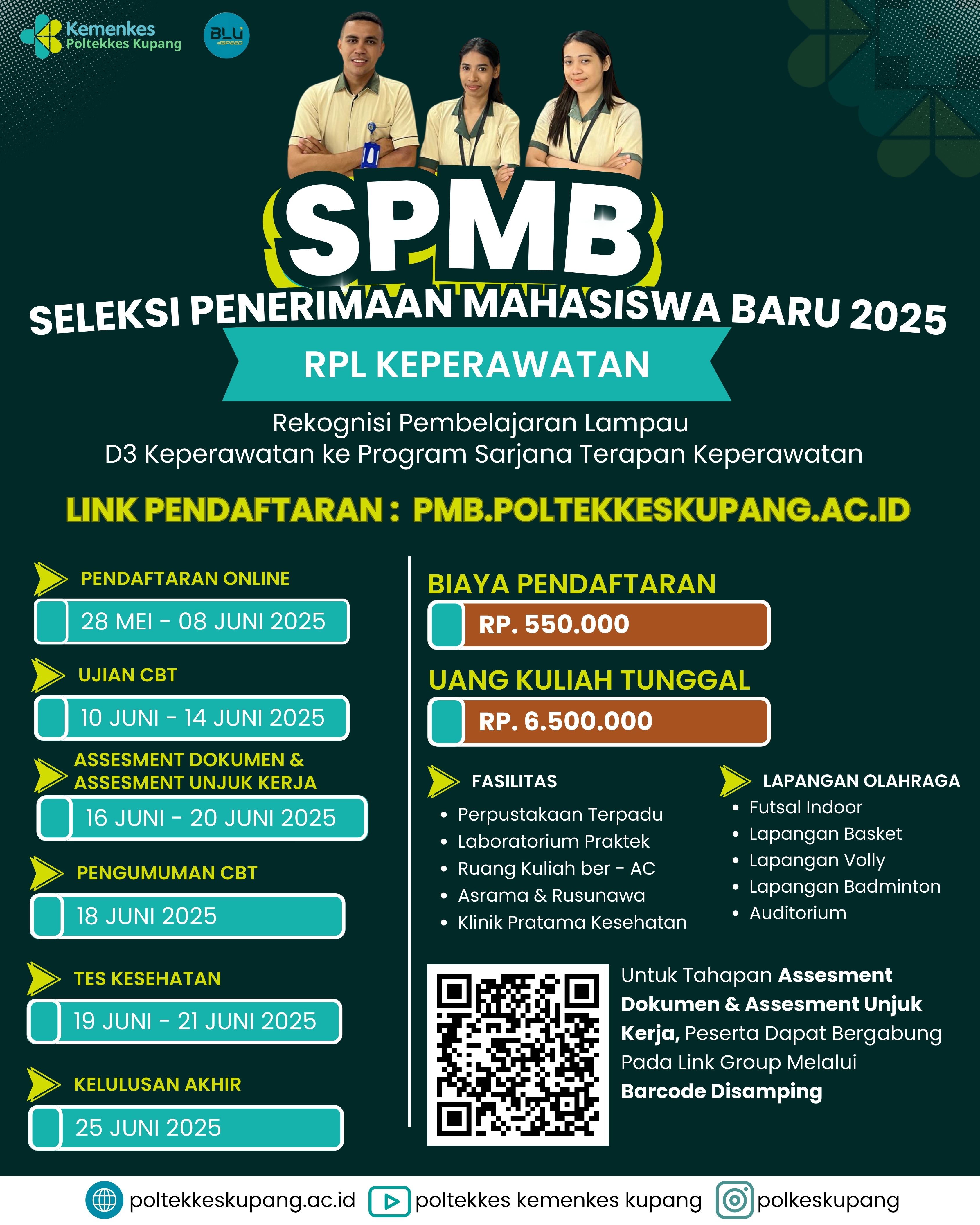 Pendaftaran Mahasiswa Baru Poltekkes Kemenkes Kupang  Jalur RPL - Keperawatan