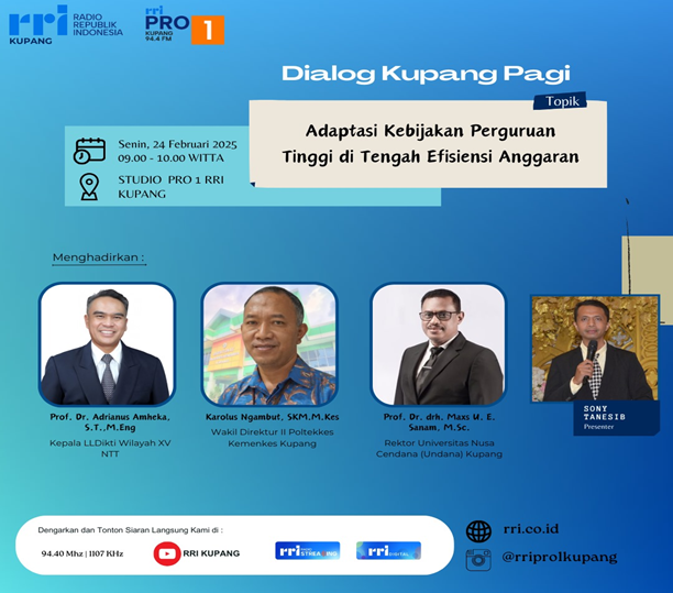 WADIR 2 POLKESKU DALAM RRI - ADAPTASI KEBIJAKAN PERGURUAN TINGGI DI TENGAH EFISIENSI ANGGARAN